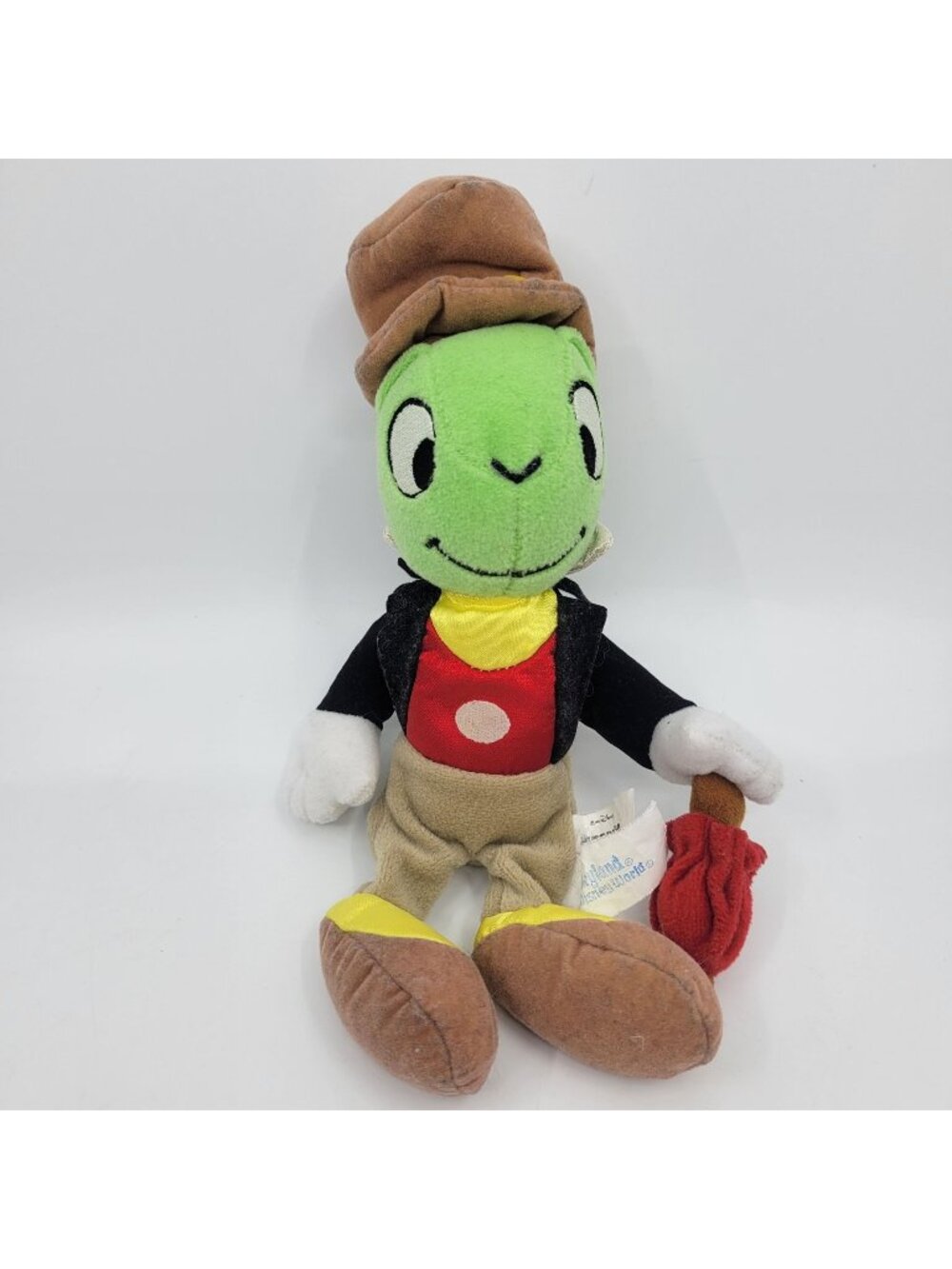 Vintage Disneyland Pinocchio Beanie Plush "JIMINEY CRICKET" 8" Walt Disney World